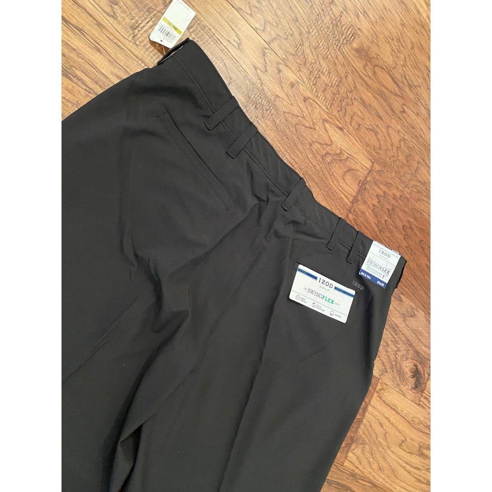 IZOD Golf Swing Flex Pants Mens 44x29 Black Fore Way Stretch Gripper Waistband - Picture 11 of 11